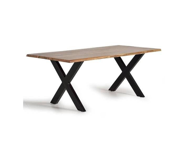 Esstisch Tisch Massivholz aus Metall mit X Gestell Esstisch Tisch Massivholz aus Metall mit X Gestell von 4Home