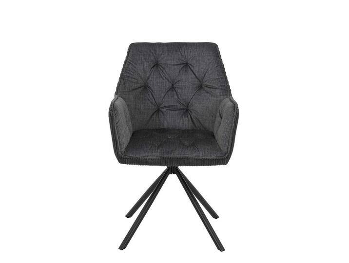 Esszimmerarmlehnstuhl in Anthrazit Gestell aus Metall (2er Set) von 4Home