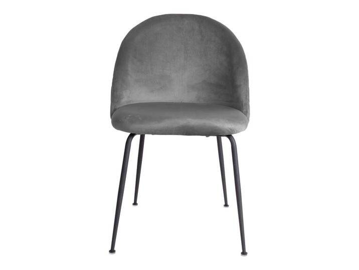 Esszimmerstühle in Grau Samt Metallgestell (2er Set) von 4Home