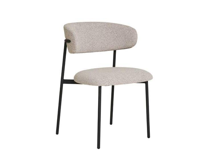 Esszimmerstuhl Küchenstuhl in Beige mit gepolsterter Rückenlehne (2er Set) von 4Home