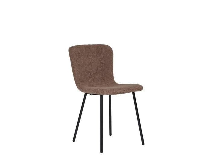 Esszimmerstuhl Küchenstuhl in Dunkelbraun mit Gestell aus Metall (2er Set) von 4Home