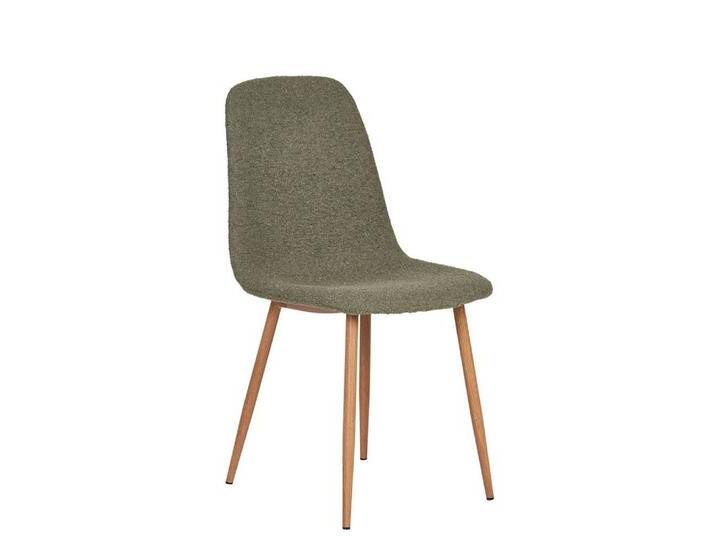 Esszimmerstuhl Polsterstuhl in Dunkelgrün aus Boucle Stoff (2er Set) von 4Home