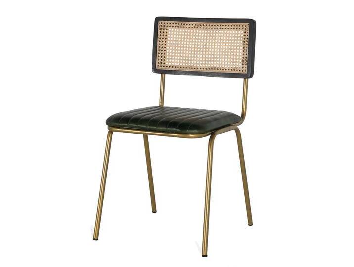 Esszimmerstuhl Stuhl Esszimmer aus Rattan mit Gestell aus Metall (2er Set) von 4Home