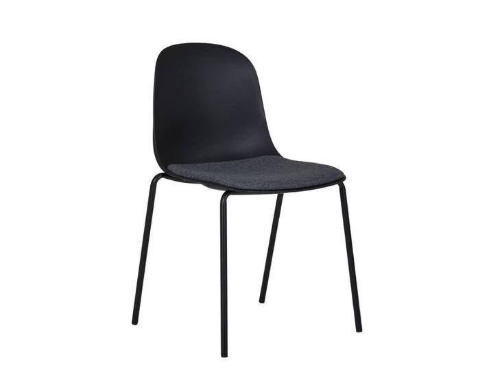 Esszimmerstuhl Stuhl Esszimmer in Schwarz aus Kunststoff & Metall (2er Set) von 4Home