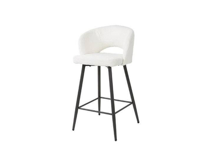 Feeling4Home Barhocker 2er-Set Barhocker Boulse mit Armlehne - Boucle, Weiß von 4Home