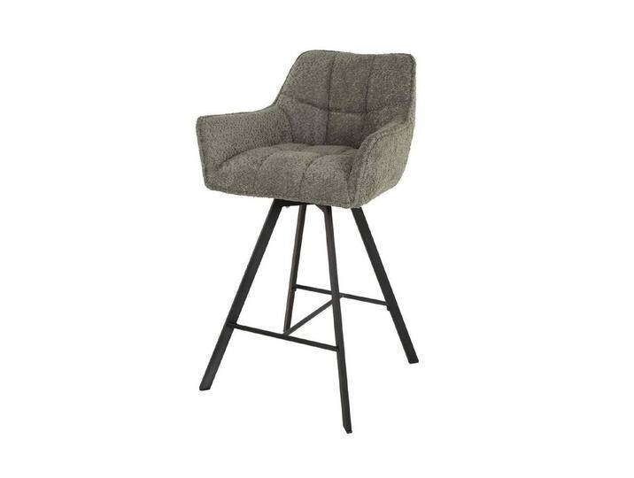 Feeling4Home Barhocker 2er-Set Barhocker Spinras mit Armlehne, Drehbar - Boucle, Grau von 4Home