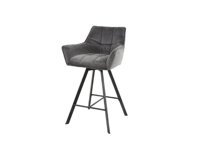 Feeling4Home Barhocker 2er-Set Barhocker Spinras mit Armlehne, Drehbar - Samt, Anthrazit, Mit Fußstütze, Drehbar, grau, Anthrazit, Anthrazit Feeling4Home Barhocker 2er-Set Barhocker Spinras mit Armlehne, Drehbar - Samt, Anthrazit, Mit Fußstütze, Drehbar, grau, Anthrazit, Anthrazit von 4Home