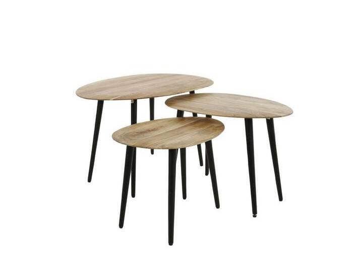 Feeling4Home Couchtisch 3er-Set Couchtisch Akanosh - Akazienholz massiv Natur, Solides, organisches Design mit Schweizer Kante, beige Feeling4Home Couchtisch 3er-Set Couchtisch Akanosh - Akazienholz massiv Natur, Solides, organisches Design mit Schweizer Kante, beige von 4Home
