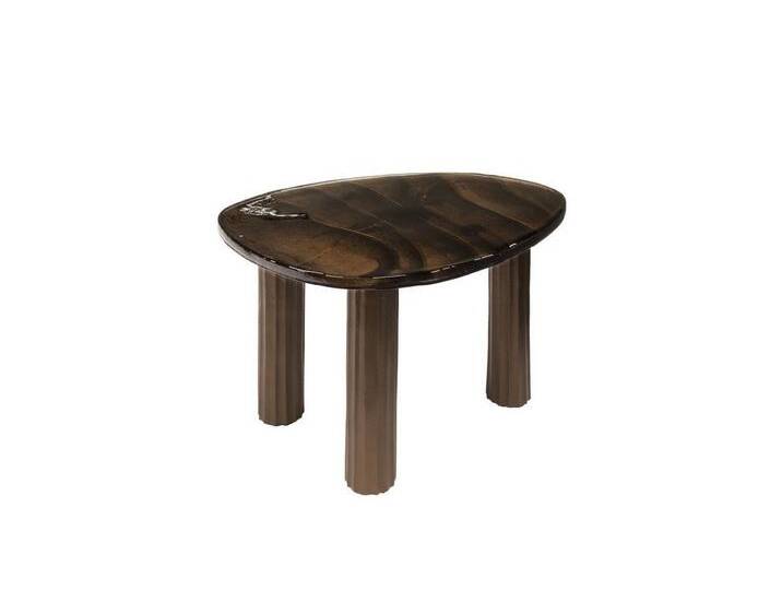 Feeling4Home Couchtisch Couchtisch Klidun - Glas & Aluminium, Antikkupfer, Größe M, Organisch geformte, robuste und gewellte Glasplatte, braun Feeling4Home Couchtisch Couchtisch Klidun - Glas & Aluminium, Antikkupfer, Größe M, Organisch geformte, robuste und gewellte Glasplatte, braun von 4Home