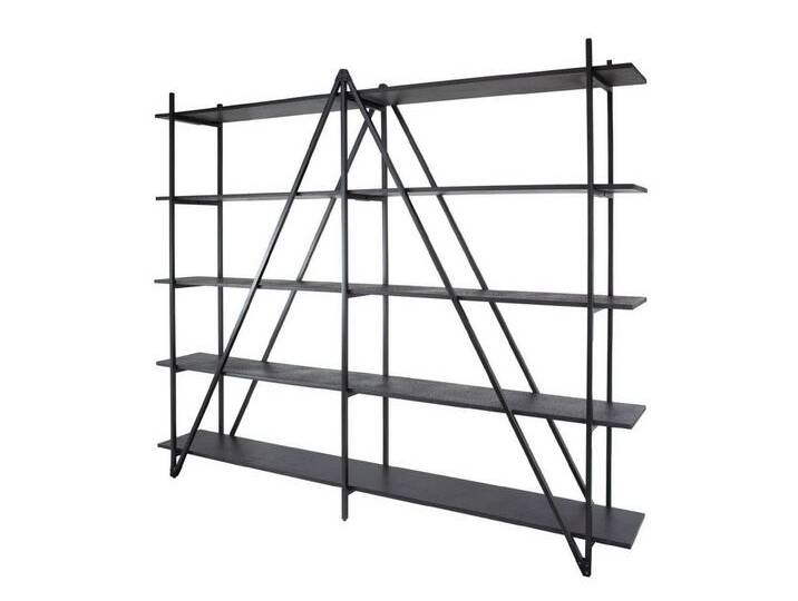 Feeling4Home Regal Regal Pouv - dunkelgraue Metall-Optik, 5 Böden, 220 cm, Mit Flüssigmetallbeschichtung und strukturierte Oberfläche, grau, 220 cm von 4Home