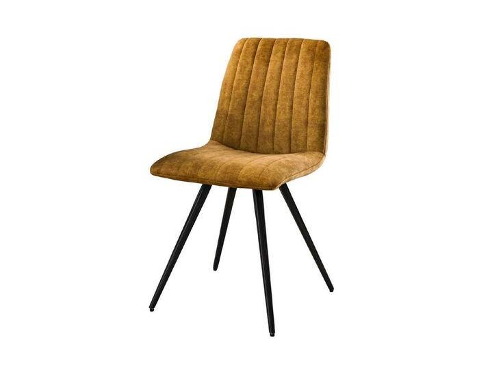 Feeling4Home Stuhl 4er-Set Esszimmerstuhl Velstik - Samt, Ocker, Weicher und bequemer Stoff, gelb, Ocker, Ocker Feeling4Home Stuhl 4er-Set Esszimmerstuhl Velstik - Samt, Ocker, Weicher und bequemer Stoff, gelb, Ocker, Ocker von 4Home