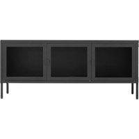 Flachstrecke Wohnzimmer aus Metall schwarz 130x55 cm von 4Home