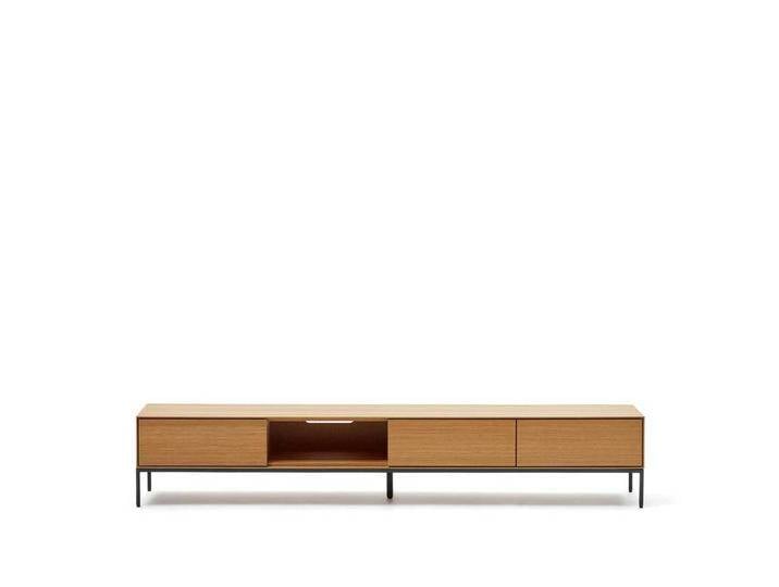 Flachstrecke Wohnzimmer modern in Eichefarben Push to open Funktion von 4Home