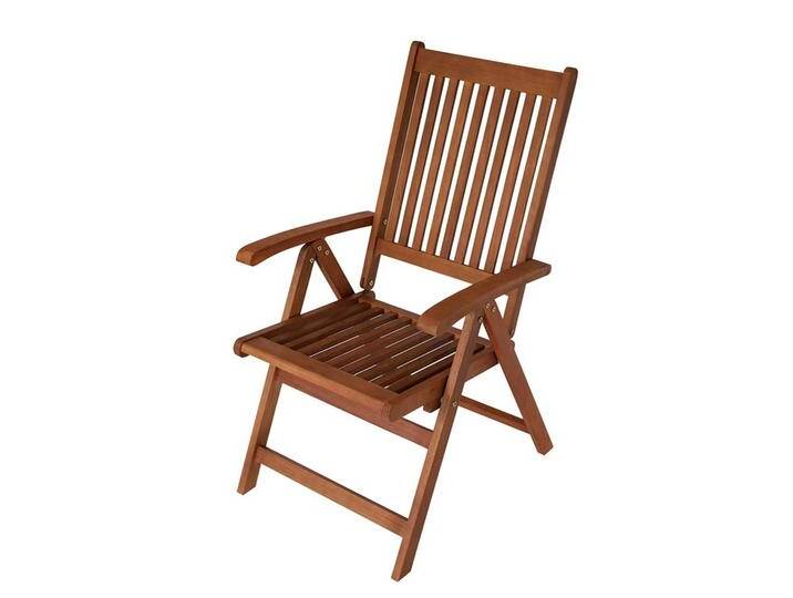 Garten Klappsessel aus Eukalyptusholz massiv Armlehnen (2er Set) von 4Home