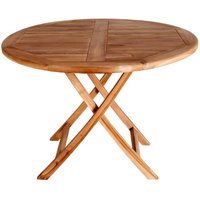 Garten Klapptisch aus Teak Massivholz rund von 4Home