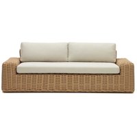 Garten Lounge Sofa aus Kunstrattan Polster Auflagen von 4Home
