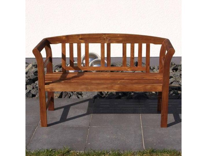 Gartenbank aus Akazie Massivholz Armlehnen von 4Home