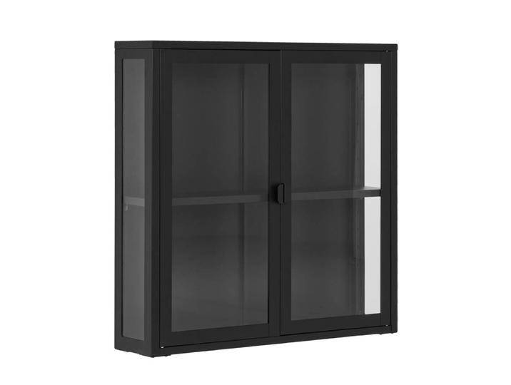 Hängevitrine Vitrine mit Glastüren in Schwarz von 4Home