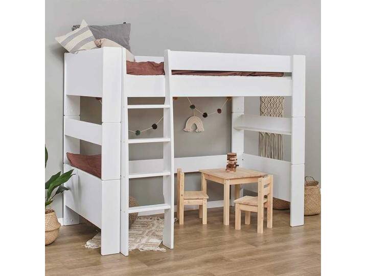 Hochbett Kinderhochbett aus MDF inklusive Leiter von 4Home