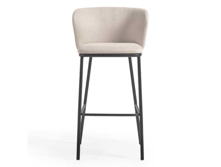 Hochhocker Set aus Chenillegewebe und Metall 75 cm Sitzhöhe (2er Set) von 4Home