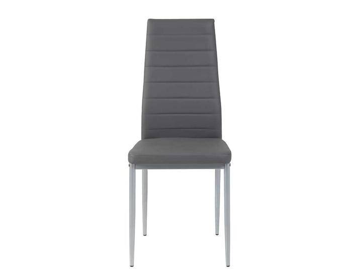 Hochlehner in Grau Kunstleder 40 cm Sitztiefe (2er Set) von 4Home