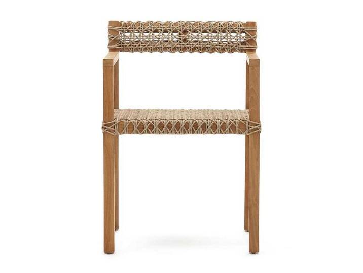 Hochwertige Stühle aus Teak Massivholz Kordel Geflecht (2er Set) von 4Home