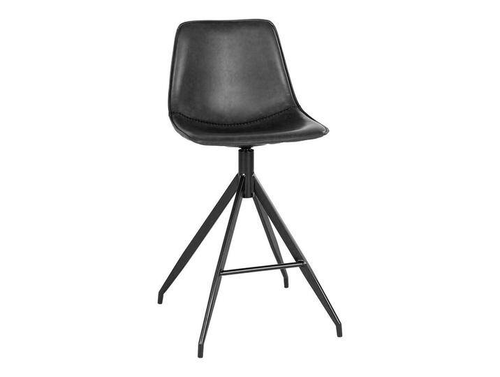 Hohe Kuechenhocker aus Kunstleder und Metall 65 cm Sitzhöhe (2er Set) von 4Home