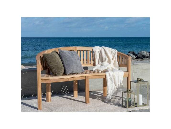 Holzbank Garten massiv aus Teak naturbelassen 150 cm breit von 4Home