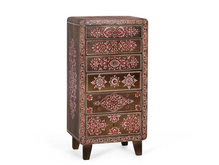 Holzkommode Kommode Holz mit Ornament Muster handbemalt von 4Home
