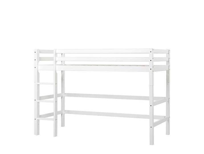 Jugendhochbett Hochbettgestell in Weiß inklusive Leiter von 4Home