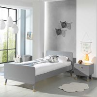 Jugendzimmer Bett in Grau und Goldfarben modern (zweiteilig) von 4Home