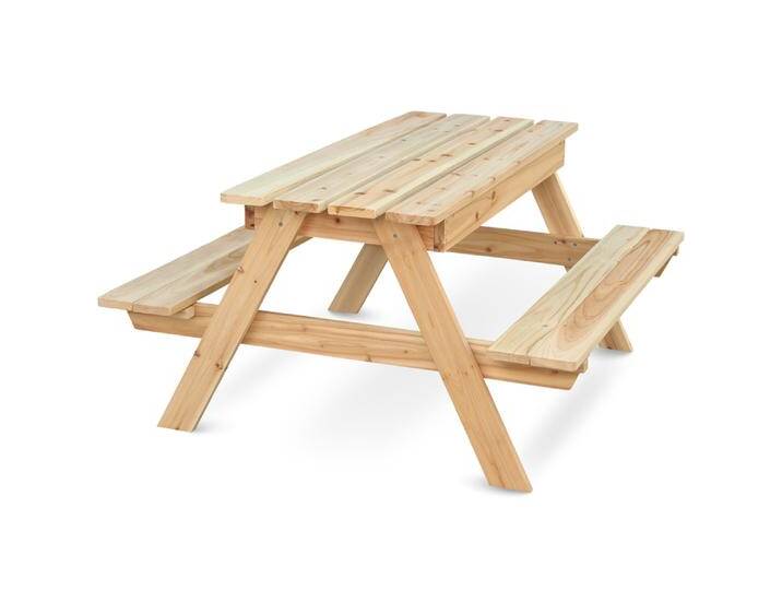 Kinder Gartentisch mit 2 Bänke PICKNICK 100 cm naturfarbig Kinder Gartentisch mit 2 Bänke PICKNICK 100 cm naturfarbig von 4Home