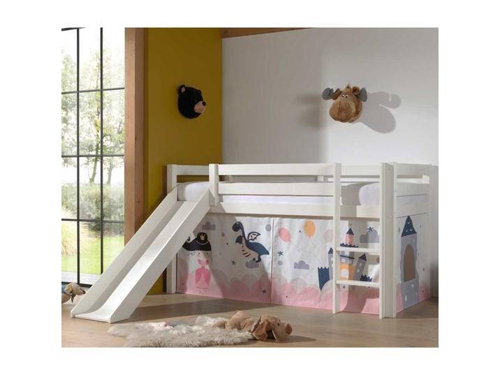 Kinder Spielbett in Weiß Vorhang mit Prinzessin Motiv Kinder Spielbett in Weiß Vorhang mit Prinzessin Motiv von 4Home
