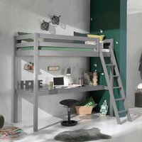 Kinderhochbett in Grau Schreibtisch von 4Home