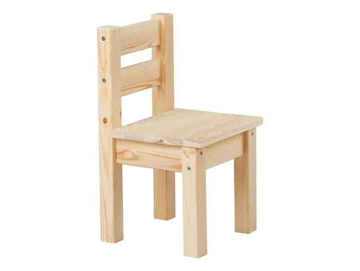 Kinderstuhl Kinderschreibtischstuhl aus Kiefer Massivholz naturbelassen von 4Home
