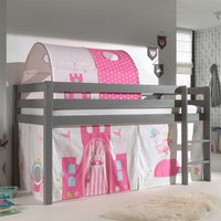 Kinderzimmer Bett mit Prinzessin Motiv Grau Pink Rosa von 4Home