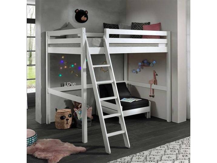 Kinderzimmer Set mit Sessel in Weiß Kiefer Massivholz (zweiteilig) von 4Home