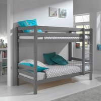 Kinderzimmer Stockbett in Grau Kiefer Massivholz von 4Home