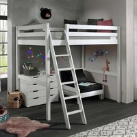 Kinderzimmermöbel Set aus Kiefer Massivholz Weiß Kommode und Sessel (dreiteilig) von 4Home