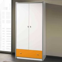 Kleiderschrank in Weiß-Orange Gelb von 4Home