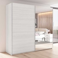 Kleiderschrank mit Schwebetüren in weißer Holzoptik 270 cm breit von 4Home