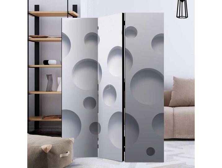 Kleiner Raumteiler in Weiß und Grau Leinwand Füllung von 4Home
