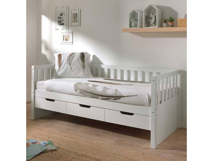 Kojenbett mit Schubladen in Weiß Skandi Design von 4Home