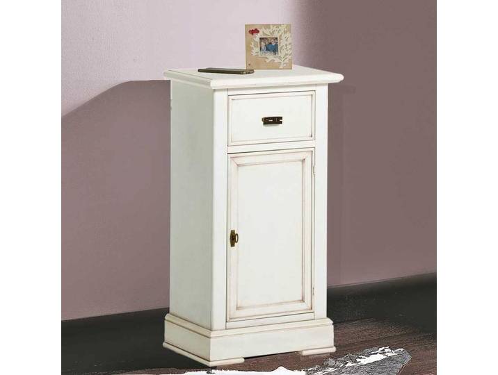 Kommode Hochkommode in Antikweiß mit einer Schublade von 4Home