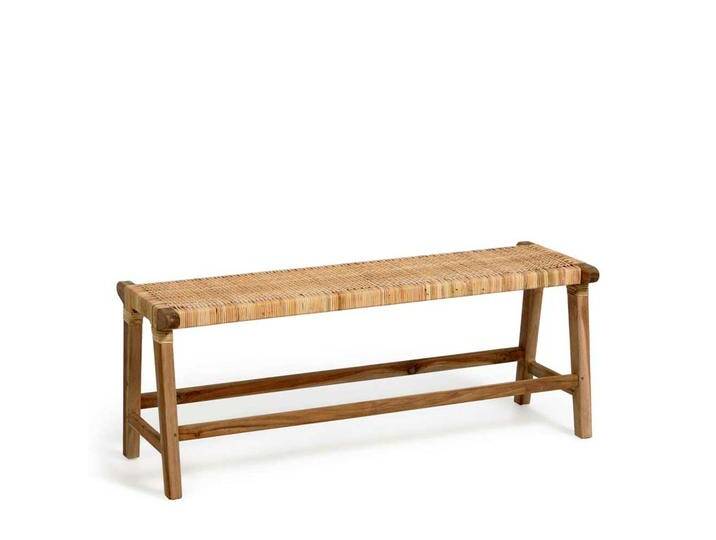Küchenbank aus Teak Massivholz Rattan von 4Home