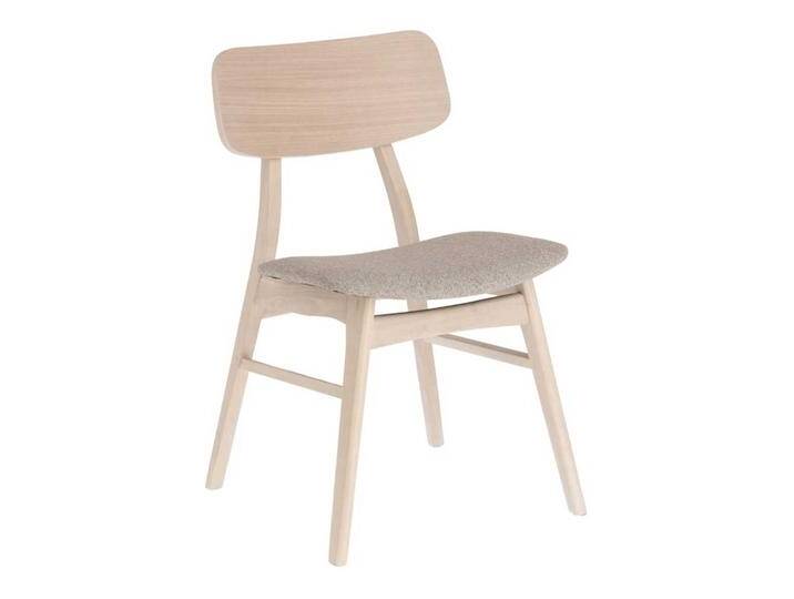 Küchenstühle aus Akazie Massivholz gepolsterter Sitzfläche in Grau (2er Set) von 4Home