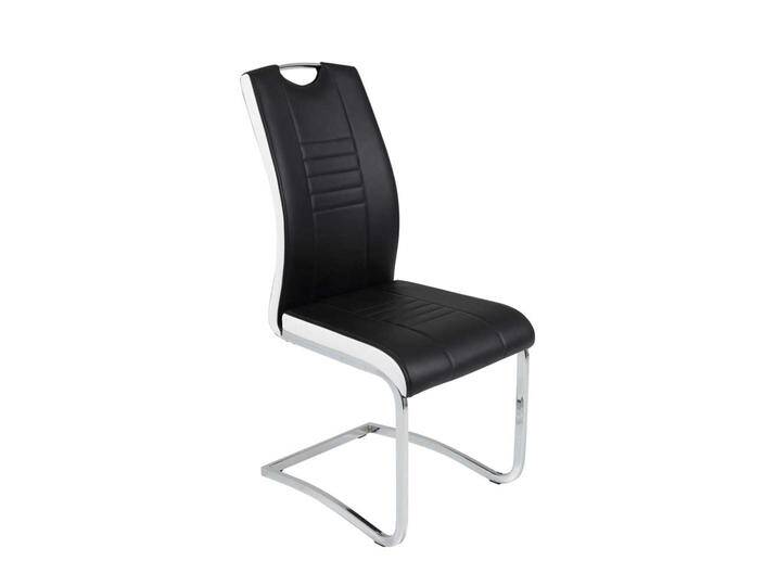 Küchenstuhl Set in Schwarz Weiß Kunstleder (Set) von 4Home