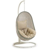 Kunstrattan Hängesessel in Beige 50 cm Sitzhöhe von 4Home