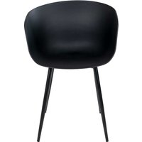 Kunststoff Stühle in Schwarz Gestell aus Metall (2er Set) von 4Home