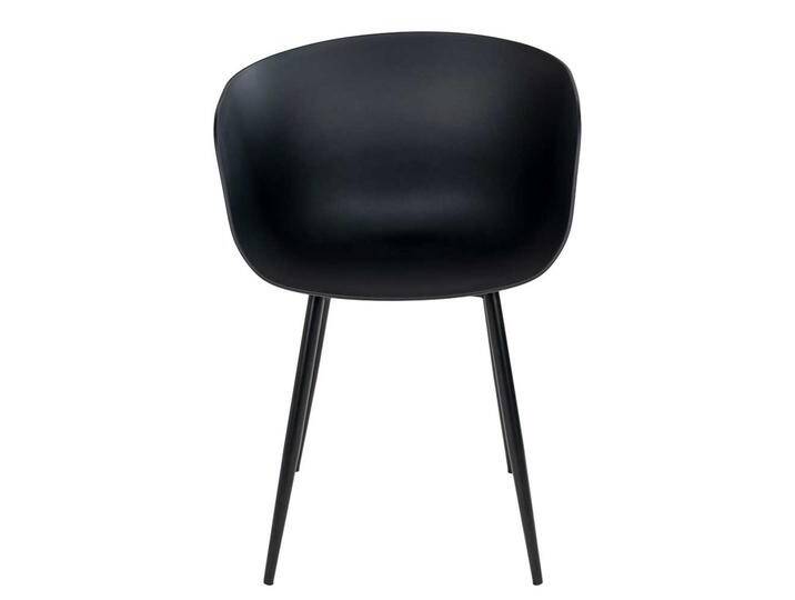 Kunststoff Stühle in Schwarz Gestell aus Metall (2er Set) von 4Home